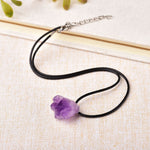 Load image into Gallery viewer, Natural Raw Amethyst Crystal Necklace
