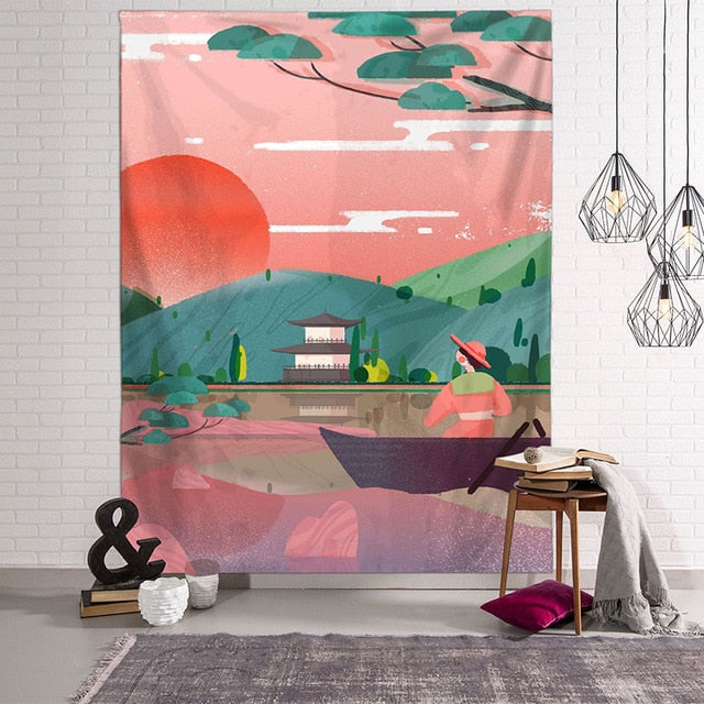 Japanese Culture Wall Tapestry