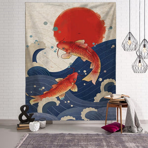Japanese Culture Wall Tapestry